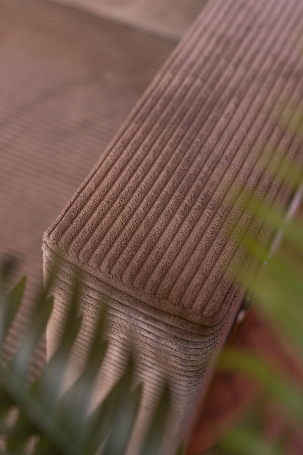Close-up of beige GROSSO corduroy